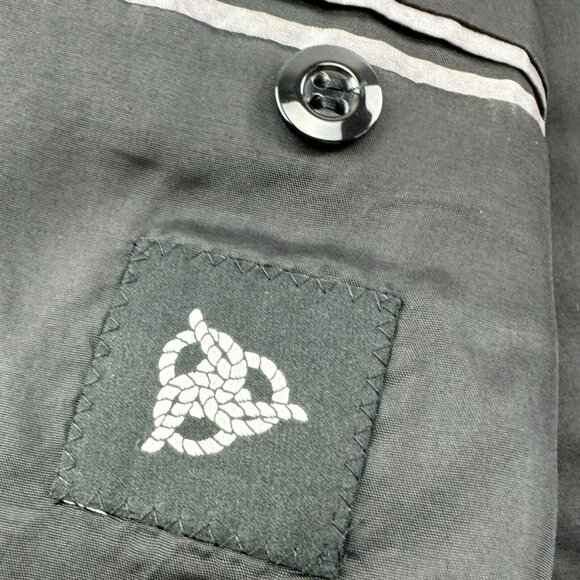 Roy Robson Black Reda Super 110 2 Button 1 Vent Blazer Mens Size 44R - Picture 3 of 10